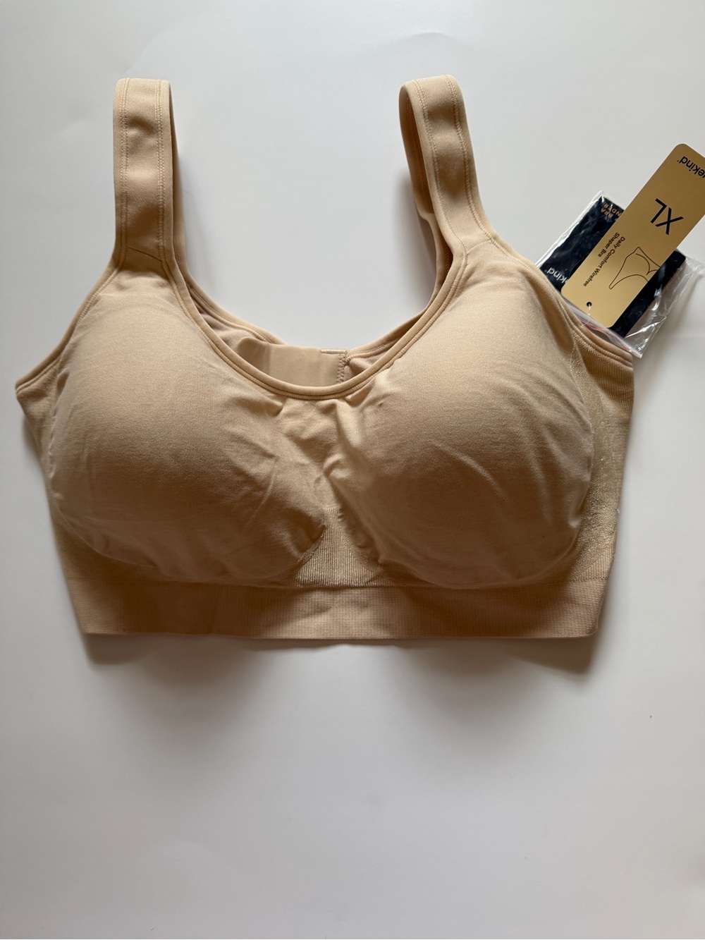 NWT Truekind Daily Comfort Wirefree Shaper Bra Nude XL
